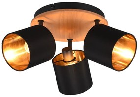 Bodové svietidlo v čierno-prírodnej farbe ø 12 cm Tommy – Trio