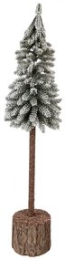 Vianočné dekorácie ihličnatý stromček na dreve - Ø 10*48 cm