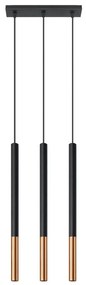 Luster na lanku MOSAIC 3xG9/12W/230V čierna/meď