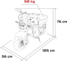 Elektrická motorka SUPERMOTO ružová