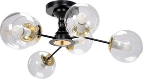 Toolight Toolight, stropné svietidlo 6xE27 APP1134-6C, čierna-zlatá, OSW-40107