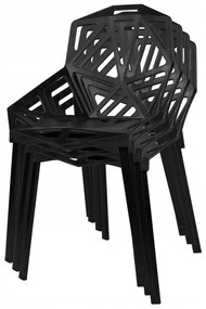 Jedálenská stolička VECTOR čierna