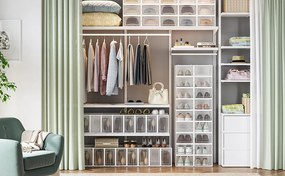 Sada 18 ks boxů na boty Hopkins čirá