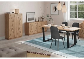 Jedálenský stôl s doskou v dubovom dekore 100x180 cm Francesca - Marckeric