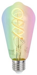 Inteligentné stmievateľné LED žiarovky E27 ST64 číre RGBW 4W 250lm 2700K