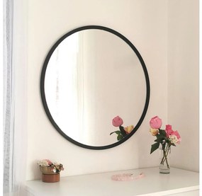 Nástenné zrkadlo SIYAH pr. 60 cm čierna