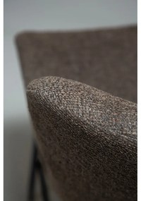 Hnedá čalúnená barová stolička (výška sedadla 67,5 cm) Glam – DAN-FORM Denmark