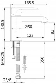 Invena Siros, umývadlová batéria, chrómová, BU-90-001-A