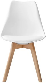 Jedálenská stolička NANTES hnedá / biela