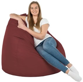 Sedací vak SAKO bordový ekokoža