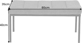 Dizajnová lavica Bailey 80 cm zelený menčester