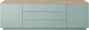 XXXLutz ŠIROKÁ KOMODA, mätovozelená, dub artisan, 240/77/44 cm Hom`in - Komody - 002737045901