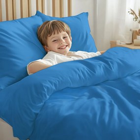 Detské bavlnené posteľné obliečky do postieľky Moni MO-075 Modré Do postieľky 100x135 a 40x60 cm