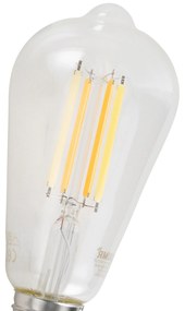 E27 Stmievateľná LED žiarovka ST64 číra 7W 806lm 2700-6500K