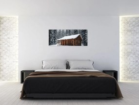 Obraz - Zasnežená chata (120x50 cm)