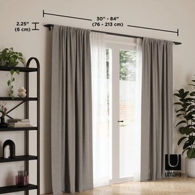 Oceľová roztiahnuteľná dvojitá garniža 76 - 213 cm Twilight – Umbra