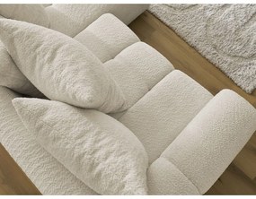 Béžová rozkladacia/s úložným priestorom rohová pohovka z textílie buklé (pravý roh/s leňoškou) Roxelane – Bobochic Paris