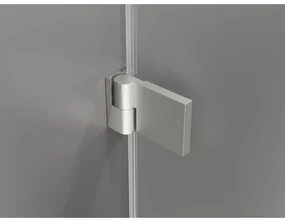 Mexen Lunar-B Duo výklopný sprchový kút 80 x 75 cm, číre sklo, brúsená oceľ, 832-080L-075P-97-00