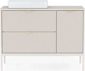 Skříňka pod umyvadlo Livia s deskou 100 cm kašmírová