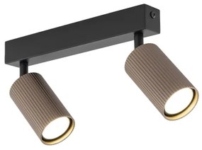 Bodové svietidlo TUNE 2xGU10/10W/230V čierna/hnedá