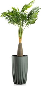 Květináč STRIPPED ECO III 25 cm šedo-zelený