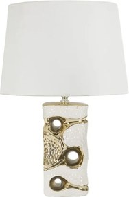 Stolná lampa Florida 43,5 cm bielo-zlatá