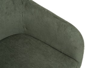 Noela Otočná jedálenská stolička menčestrová LOREN zelená