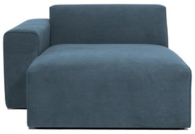 Modrý menčestrový modul pohovky (ľavý roh) Sting – Scandic