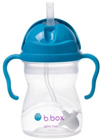 Hrnček so slamkou - kobaltovomodrý 240 ml