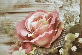 Obraz ruža vo vintage prevedení