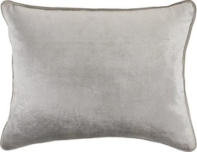Obdĺžnikový sivý zamatový vankúš Grey - 35 * 45 * 10cm