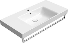 GSI GSI, NUBES keramické umývadlo 100x50cm, s odkladacími plochami, biela ExtraGlaze, 9651111