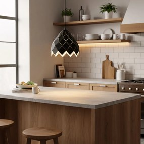 Toolight Toolight, závesná kovová stropná lampa 1xE27 APP338-1CP, čierna, OSW-05019