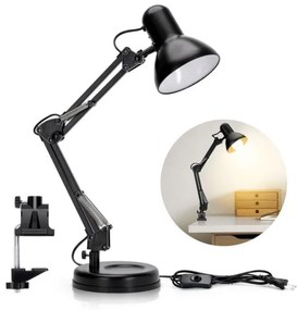 Aigostar - Stolná lampa 2v1 1xE27/40W/230V čierna