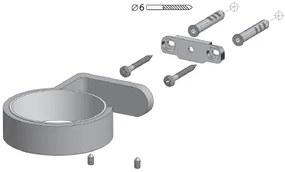 BISK Erga NATURA, držiak náhradného WC papiera na stenu, chrómová, ERG-04311
