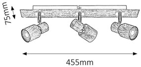 Rabalux 6007 - Bodové svietidlo MERKUR 3xGU10/50W/230V