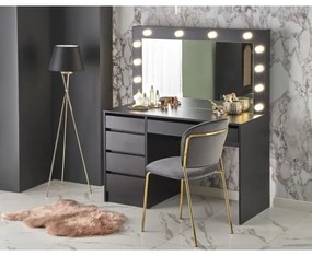 Toaletný stolík AMORIO čierny