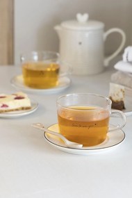 Bastion Collections Sklenený hrnček Warm Tea/Love 300 ml Warm Tea