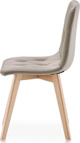 Jedálenská stolička zamatová, béžová CT-V4081 CAP4