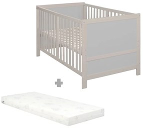 Sivá postieľka s nastaviteľnou výškou 70x140 cm Easy Sleep – Roba