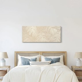 Obraz - Listy v textúre (120x50 cm)