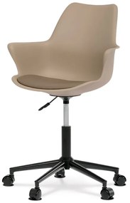 Židle kancelářská, cappucino plastová skořepina, kovový kříž