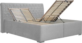 Posteľ Rita 180x200 cm, svetlo šedá látka