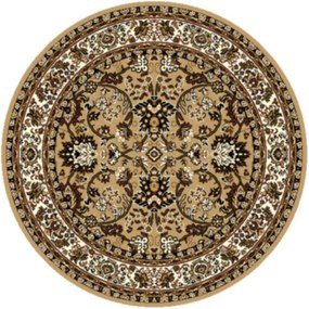 Kusový koberec TEHERAN T-117 beige kruh, 190x190 (průměr) kruh, béžová, chodba / predsieň, Alfa Carpets