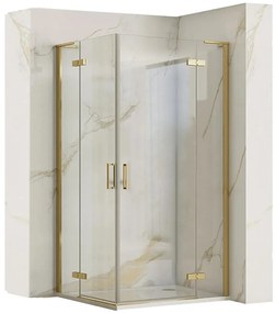 Sprchový kút Hugo Rea K6605 100x100x200,5 gold brush