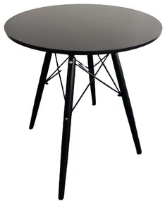 Jedálensky stôl kávový 60cm čierno-čierny