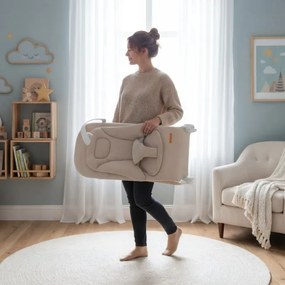 Detské hojdacie kreslo Moon 50 béžové