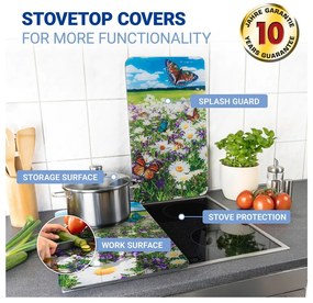 Kryty na sporák z tvrdeného skla v súprave 2 ks 52x30 cm Summer Meadow – Maximex