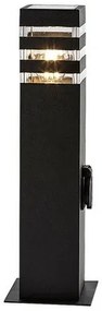 Rabalux 77122 vonkajší stĺpik so zásuvkou Ankara, E27, 1x max. 12W, IP44