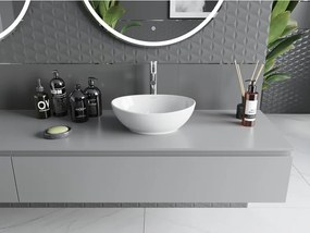 Mexen Elza, umývadlo na dosku 40x34 cm, biela lesklá, 21014000